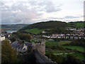 SH7777 : View towards Porth Uchaf, Gyffin, and Coed Benarth by Phil Champion