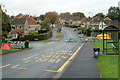 ST3090 : 3-way control and a restored bus stop, Rowan Way, Malpas by Jaggery