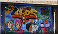 J3374 : Decorated shutter, Belfast (1 of 2) by Albert Bridge