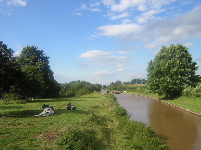 Audlem: lock 2, from the bridge at lock 1