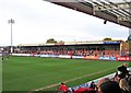 SO8375 : Aggborough Stadium - North Stand (terrace), Hoo Road, Kidderminster by P L Chadwick