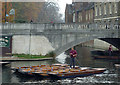 TL4458 : Moving the fleet on the River Cam in Cambridge by Roger  D Kidd