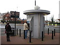 NZ2864 : ATM on the pavement, Welbeck Road by Alex McGregor