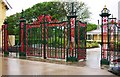 SD3228 : Ashton Gardens -  St. George's Road entrance gates, St. Annes-on-Sea by P L Chadwick