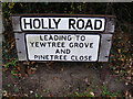 TM2045 : Holly Road sign by Geographer