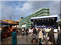 SZ0891 : Bournemouth: Christmas stage in The Square by Chris Downer