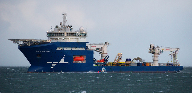 The 'North Sea Giant' in Bangor Bay