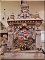 SK8039 : Crest on Tomb of 2nd earl of Rutland, St Mary's church, Bottesford by Julian P Guffogg