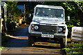 TQ2754 : Land Rover at Fanny's Farm Shop, Merstham, Surrey by Peter Trimming