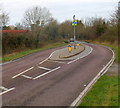 ST6088 : Traffic island in the B4461, Elberton by Jaggery