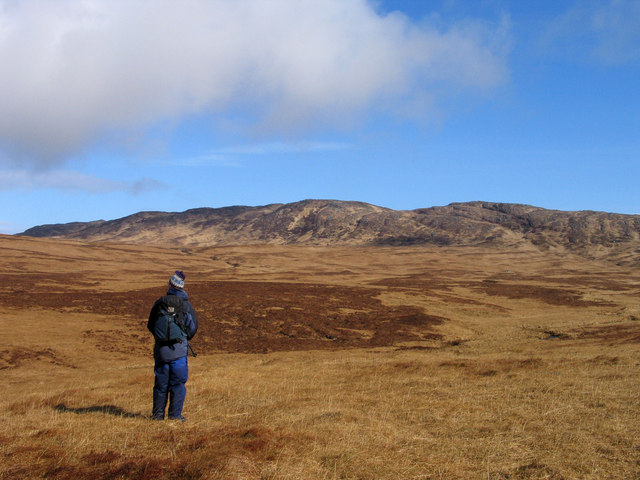 Grassy moorland south of Beinn Tarsuinn