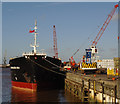 TA0824 : Quayside - New Holland Dock by David Wright