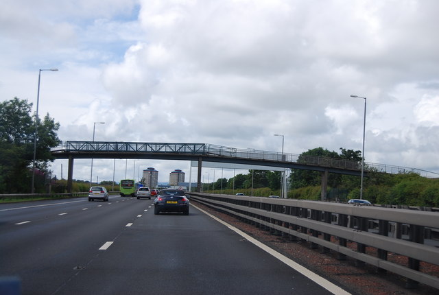 Footbridge over the M8