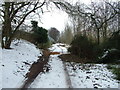 TL8464 : Path behind King Edward VI school, in the snow by John Goldsmith