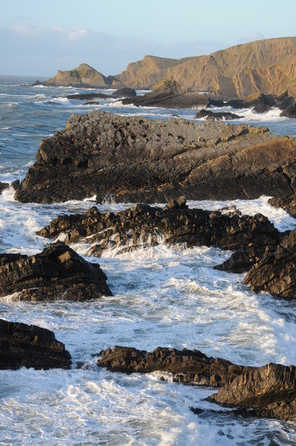 Rocky coast at Hartland Quay