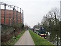 TQ2382 : Walking past the gasholders, Kensal Gasworks by Christine Johnstone