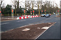 SP0583 : Traffic lights and new road junction for proposed science park, Bristol Road, Birmingham by Phil Champion