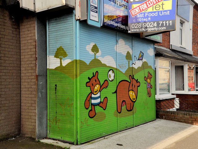 Decorated shutter door, Belfast