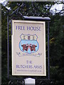 TM4360 : The Butchers Arms Public House sign by Geographer