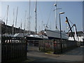 SY6878 : Weymouth - Boatyard by Chris Talbot