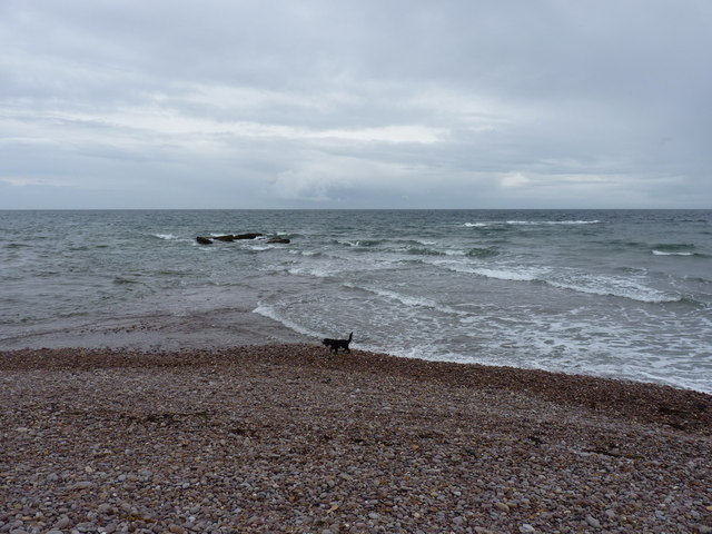 Nearing high tide at Otterton Ledge