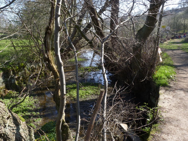 The old leat to Storrs Bridge Rolling Mill