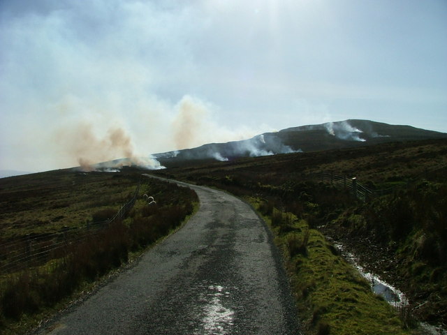 Muirburn on the slopes of Reieval