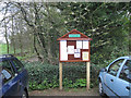 SK2989 : Bradfield Parish Council noticeboard, Rowel Bridge by Robin Stott