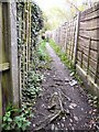 SJ9494 : Fenced-in footpath by Gerald England