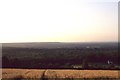 SU9348 : View north from the Hog's Back, evening light by Christopher Hilton