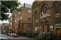 TQ3482 : Mansford Street, E2: Unitarian chapel and Oaklands School by Christopher Hilton