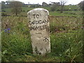 SN5347 : Llanwnnen, Milestone - Cardigan 26 by N Scott