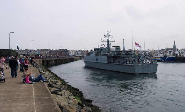 HMS 'Bangor' at Bangor