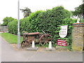 TQ0383 : A tractor at Perivale Livery Stables on the A4007 by Ian S