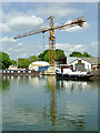 SO7509 : Boatyard and crane at Saul Junction, Gloucestershire by Roger  D Kidd