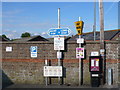 SY6990 : Signs at Dorchester Market by Nigel Mykura