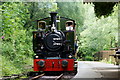 SH6706 : No.7 'Tom Rolt' Arrives at Abergynolwyn Station, Gwynedd by Peter Trimming