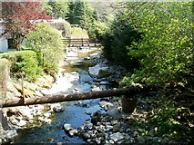  : Pipeline and a wooden bridge across the Afon Lwyd by Jaggery