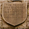 SD6721 : Darwen Tower, Restoration Plaque by David Dixon