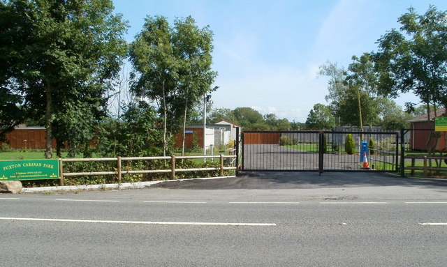 Entrance to Puxton Caravan Park