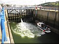 NX9718 : Whitehaven Sea Lock (2) by Graham Robson