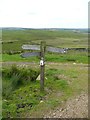 SD9824 : Signpost on the Pennine Way by Humphrey Bolton