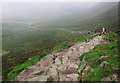 J3528 : Approaching the saddle in the Mourne Mountains by Rossographer