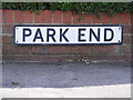 TM3863 : Park End sign by Geographer