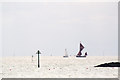 TM1714 : Thames Barge, Clacton, Essex by Christine Matthews