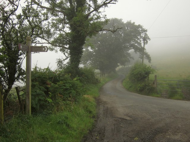 Junction on Glyndwr's Way