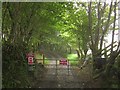 SH8504 : Rude notice by Glyndwr's Way by Derek Harper