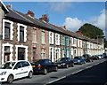 ST0292 : Long row of houses, Aberrhondda Road, Porth by Jaggery