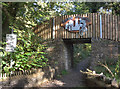 SS8984 : Cycle path entrance to Parc Tondu/Tondu Park by eswales