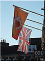 ST8806 : Blandford Forum: Town Hall flags by Chris Downer